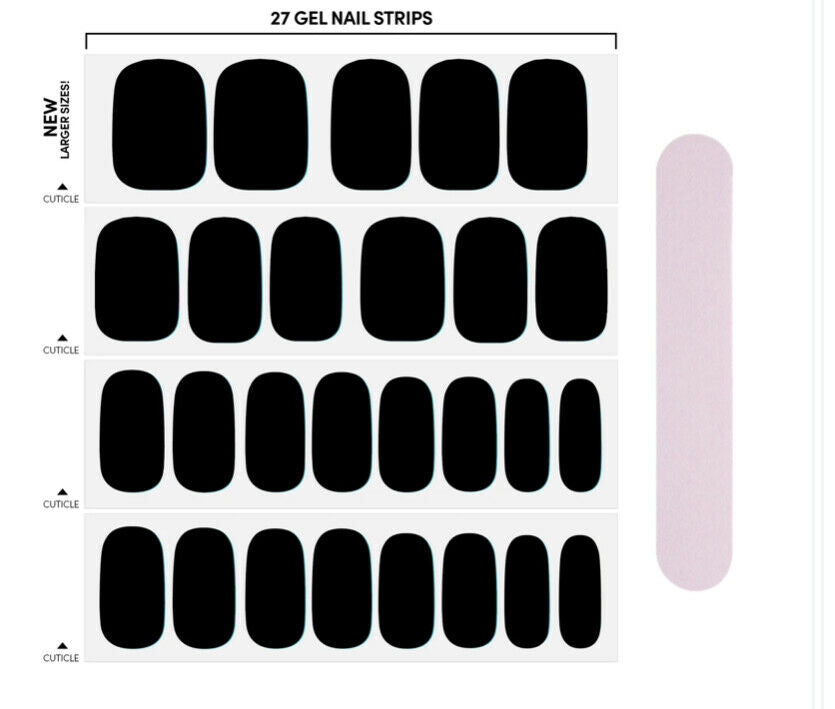 Dashing Diva Gloss Ultra Shiny - Gel Nail Strips - Black French Tip Nails